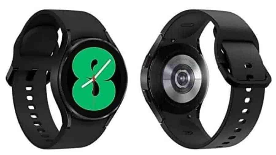 Imagem do smartwatch Galaxy Watch 4 no formato paisagem