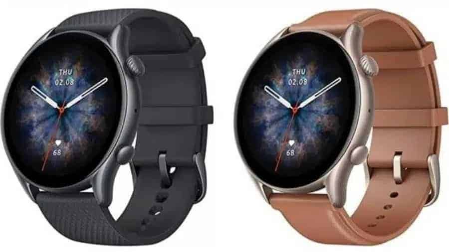 Imagem do smartwatch Amazfit GTR 3 Pro com Wi-Fi no formato paisagem para visualização geral