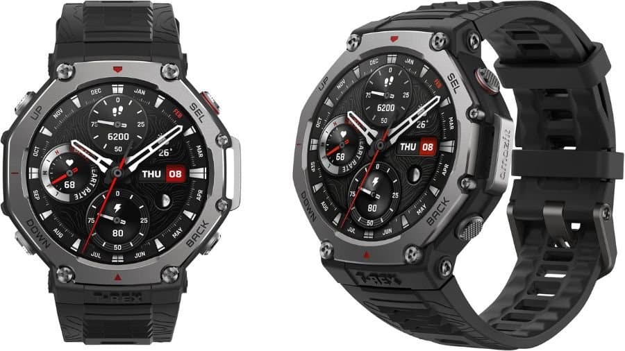 Imagem do smartwatch Amazfit T-Rex 3 no formato paisagem para visualização geral