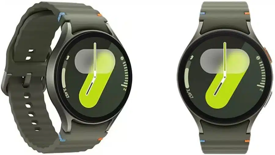 Imagem do smartwatch Samsung Galaxy Watch 7 no formato paisagem para visualização geral